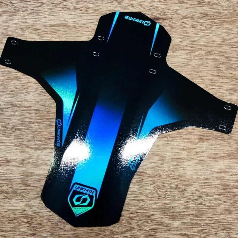 Holographic racing mountain bike mudguard