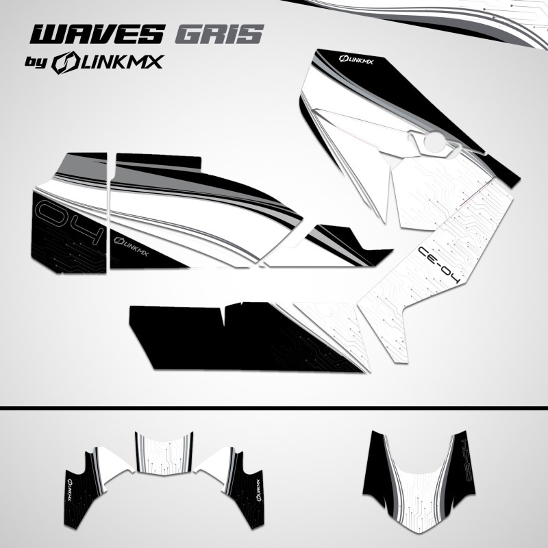 Kit de decoración de ondas grises para BMW CE-04