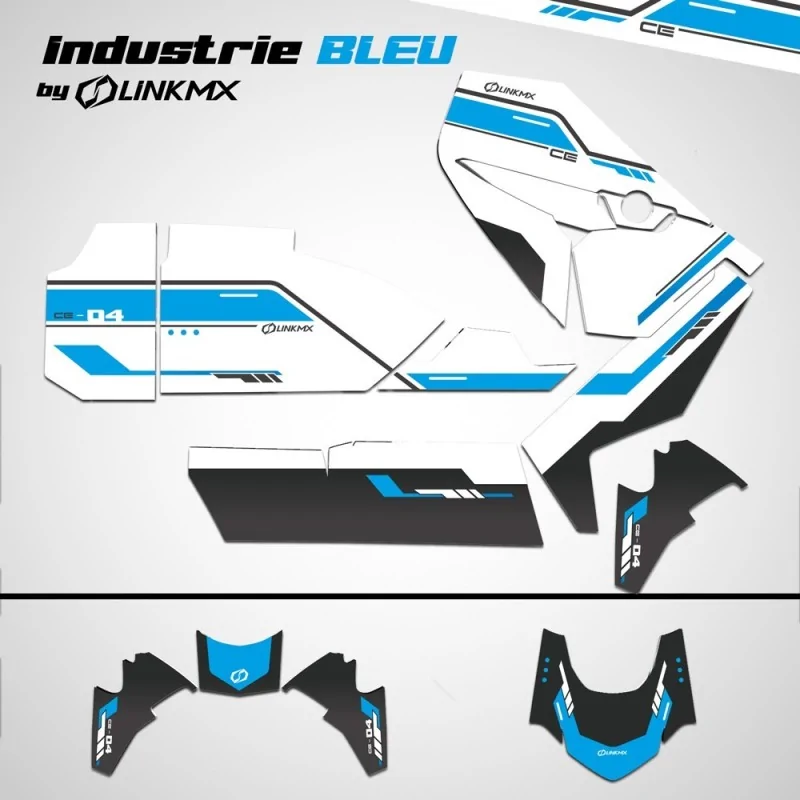 BMW CE-04 Blauer Industrie-Dekorsatz