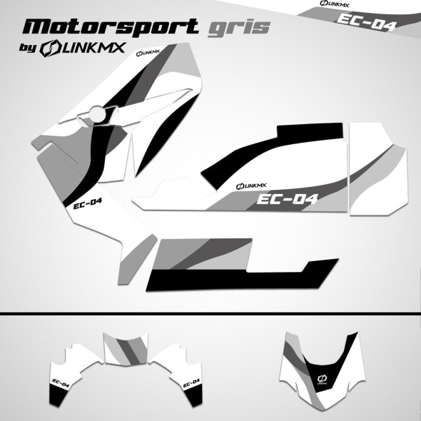 BMW CE-04 Grauer Motorsport-Aufklebersatz 2