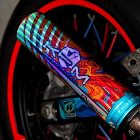 100% custom 50cc silencer sticker