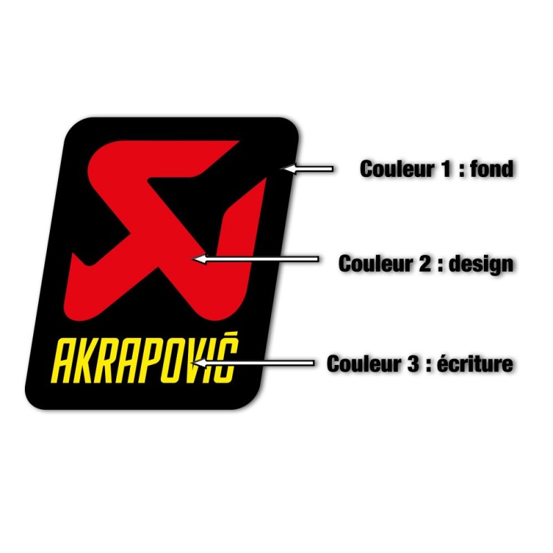 Sticker AKRAPOVIC Couleurs perso