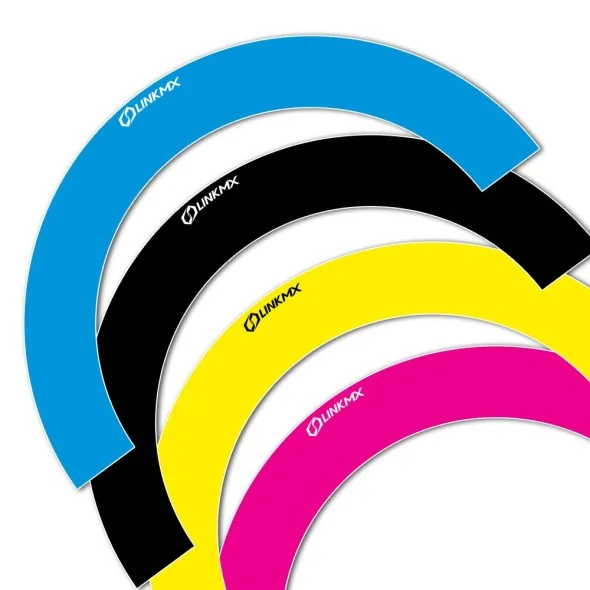 Pegatinas de media llanta SM con colores personalizados