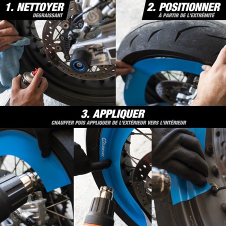 SM-Halbfelgenaufkleber in Sonderfarben