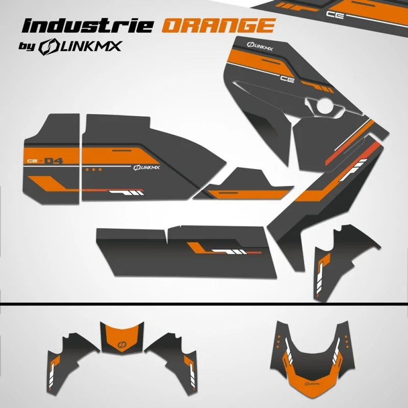 BMW CE-04 Orange/Grey Industrial Decal Kit