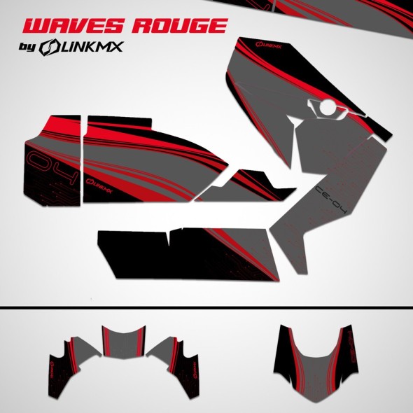 Kit decorativo BMW CE-04 onde rosse/grigie