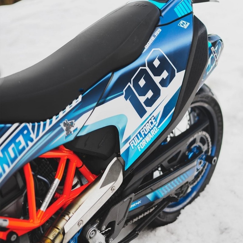 100 % individuelles Supermoto-Aufkleberset