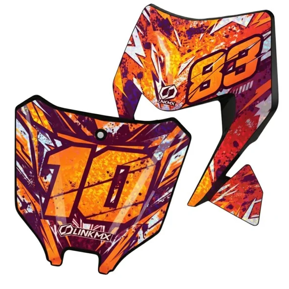 Custom motocross license plate/headlight 2