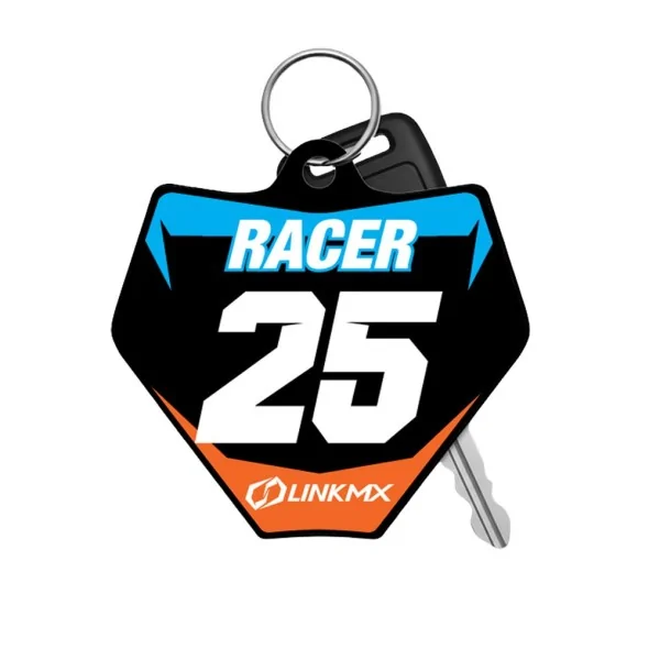 Mini-Motocross-Nummernschild-Schlüsselanhänger