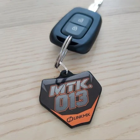 Portachiavi con targa mini motocross