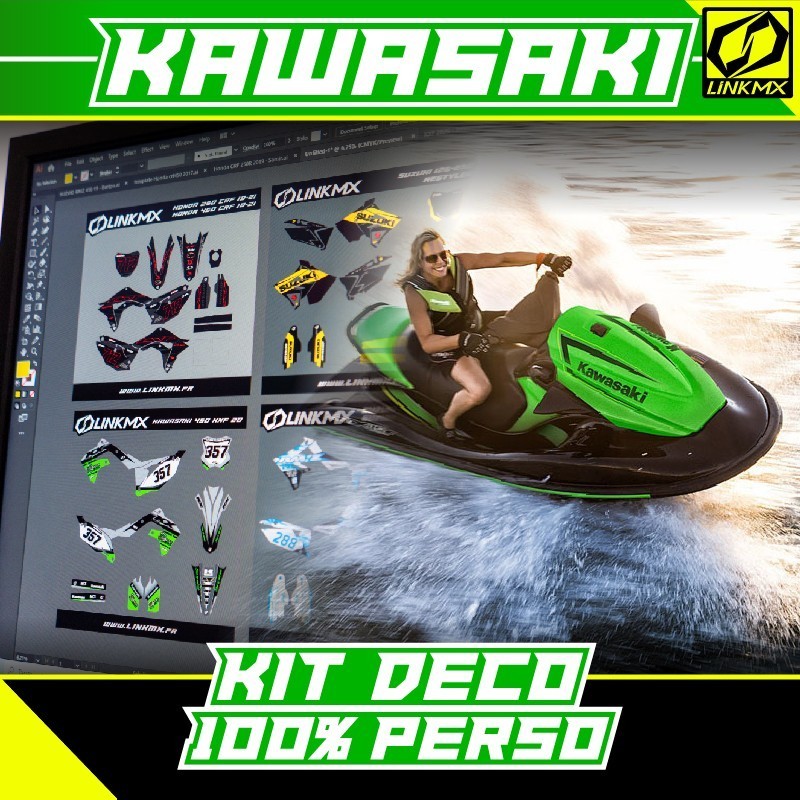 Kit de decoración de sillín Jet 100% PERSONAL de Kawasaki