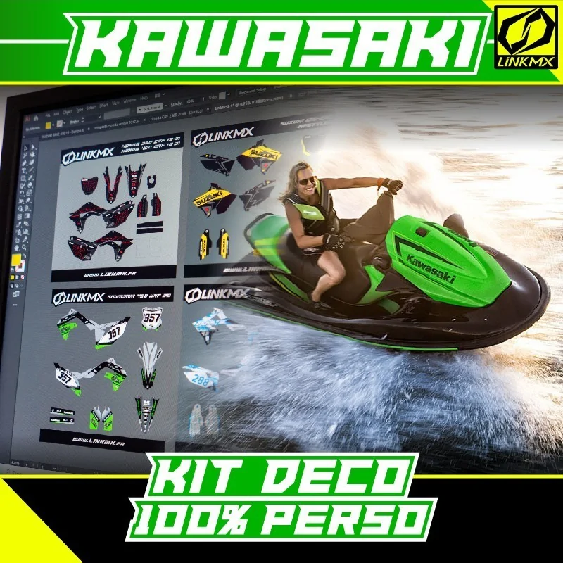 Kit grafico personalizzato per sedile Kawasaki Jet