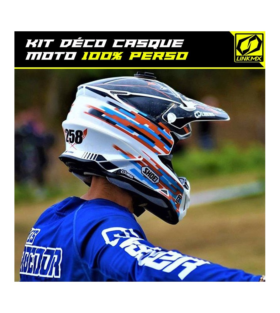 Kit déco Casque Motocross 100% perso