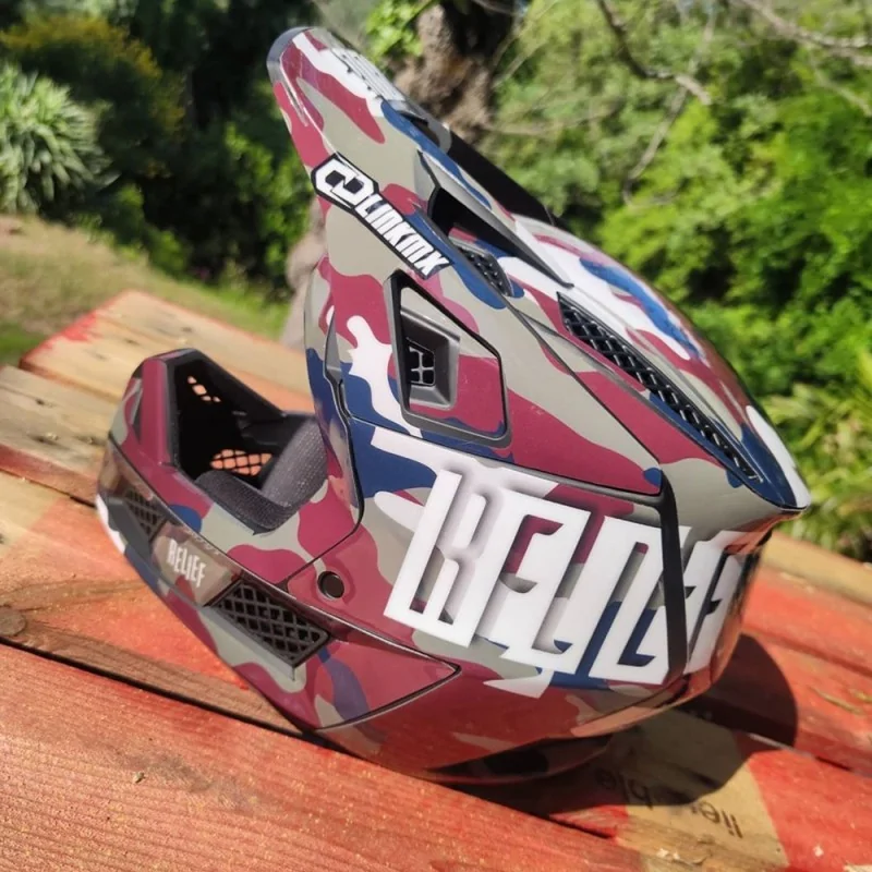 Kit de gráficos personalizados para casco integral de MTB
